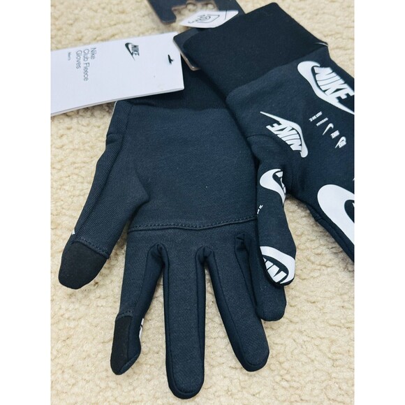 NWT Nike Club Fleece Training Gloves, N1008218-035 Black White Men’s  Sz Medium - Picture 3 of 8